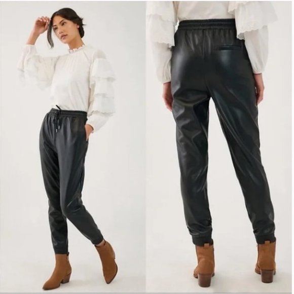 Bagatelle Collection Faux Leather Track Pant/Joggers NEW- Sz. 2X - Picture 2 of 12
